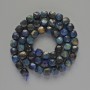 Blue Tiger Eye Beads - faceted cube-shaped natural stone, diameter 7mm, length 39in on a thread