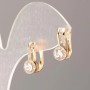 Earrings Xuping 18K Gold Plating with White Crystals, 15×6.5 mm
