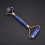 Lapis Lazuli Double-Sided Stone Massager, 14.5 cm, with Gold-Tone Metal