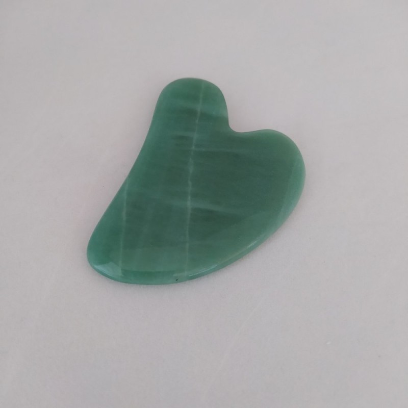 Gua Sha Massage Scraper from Natural Jade 6x8 cm