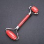Two-sided Tourmaline Stone Massager, 14.5 cm, with Silver Metal