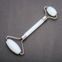 Moonstone Massage Tool (synthetic), length 14cm, silver metal