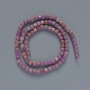 Phosphosiderite Beads, natural stone, faceted cube, 4mm diameter ±, thread length 39cm ±