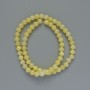 Citrine Beads (artificial acrylic) smooth sphere, diameter 6.5 mm +-, length 40 cm +- on fishing line