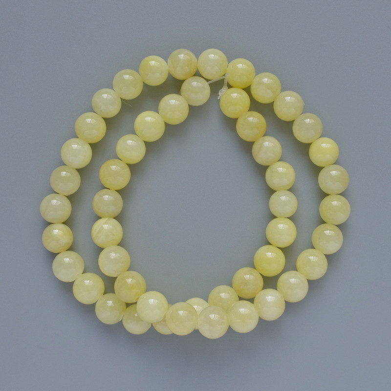 Citrine Beads (Plastic Acrylic) Smooth Round 8.5mm, 40cm Length on Thread