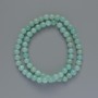 Amazonite Beads (artificial acrylic) smooth round beads, diameter 6.5mm±, length 40cm± on thread