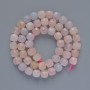 Morganite Beads natural gemstone faceted cube, 7.5 mm diameter, length 38 cm on a thread