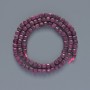 Ruby Beads Natural Stone Faceted Cube, 4mm±, 38cm±length on thread