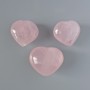 "Heart" Pink Quartz Souvenir Natural Stone, diameter assortment 40x36mm+- weight from 60g. (per 100 g)