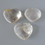 "Heart" Mountain Crystal souvenir natural stone, diameter assortment 36x27mm+- from 25g. (price per 100 g.)