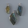 Labradorite Pendant Natural Stone, assorted diameter 23×43 mm+