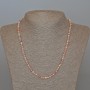 Necklace Rhodonite Natural Stone Smooth Bead, 4.5 mm diameter ±, length 48 cm ±