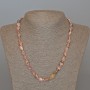 Necklace Rhodonite Natural Stone Faceted, 8x10mm, length 48 cm