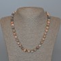 Rhodonite Natural Stone Necklace Bead, polished round 8.5mm diameter+, length 49cm+