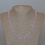 Lavender Amethyst Necklace natural stone smooth bead, diameter 6.5mm ±, length 49cm ±