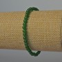 Chrysoprase Bracelet with Natural Stone, smooth beads, diameter 4mm, length 18cm, stretch