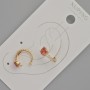 Xuping Café with Red Crystal and White Rhinestones, diameter 13×5mm± 18K Gold Plating