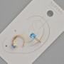 Xuping Café with Blue Crystal and White Rhinestones, diameter 13x5mm± 18K Gold Plating