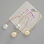 Xuping Earrings with Mallorca Pearl Bead, 10mm diameter, 12mm±, length 53mm±, 18K Gold Plating