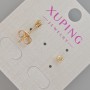 Xuping Stud Earrings with Yellow Crystal, 4 mm diameter ± 18K Gold Plated