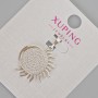 Xuping Pendant “Sun” with White Crystals, Rhodium-plated, 27x19mm±
