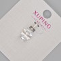 Xuping Pendant with White Crystal, 18x9mm ± Rhodium