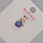 Xuping Pendant with Blue Crystal and White Stones, 16x10mm+ Diamond 18K Gold Plating
