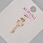 Xuping Pendant “Key” with White Crystals, 18K Gold Plating, diameter 25x8mm±