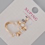 Xuping Pendant "Heart" with White Rhinestones, Ø 28x17 mm ± 18K Gold plated