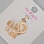 Xuping Pendant "Mom with Baby" with white rhinestones, diameter 28×23mm± 18K Gold Plating