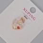 Xuping Pendant "Heart" with White Crystals and Red Enamel, diameter 18x14 mm± 18K Gold Plating