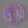 Opal Glass Beads round smooth ball lilac matte chameleon, diameter 8mm +/-, length 38cm +/- on thread