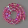 Opal glass beads smooth round malinoviy matte chameleon, diameter 8mm + -, length 38cm + - on thread