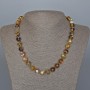 Necklace Yellow Agate Smooth Bead, diameter 10mm±, length 48cm±