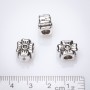 Pandora Four-Leaf Clover Bead Findings, 4mm Hole, 12x10mm, 20g Pack (+/-7 pcs)