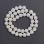 Mother-of-Pearl Beads Smooth Round 10mm diameter ±, 39cm length ± on thread