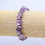 Amethyst Bracelet, natural stone chippings, diameter 8± mm, wrist circumference 18 cm (stretch)