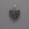 Pendant Heart Labradorite, diameter 20x20x6mm+-, length 28mm+-