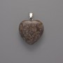 Heart Pendant Jasper, diameter 20x20x6mm+-, length 28mm+-