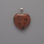 Pendant Heart Obsidian, diameter 20x20x6mm±, length 28mm±