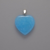 Pendant Heart Aquamarine, diameter 20x20x6mm±, length 28mm±