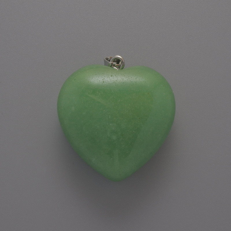 Heart Jade Pendant, 30×30×12mm±, length 36mm±