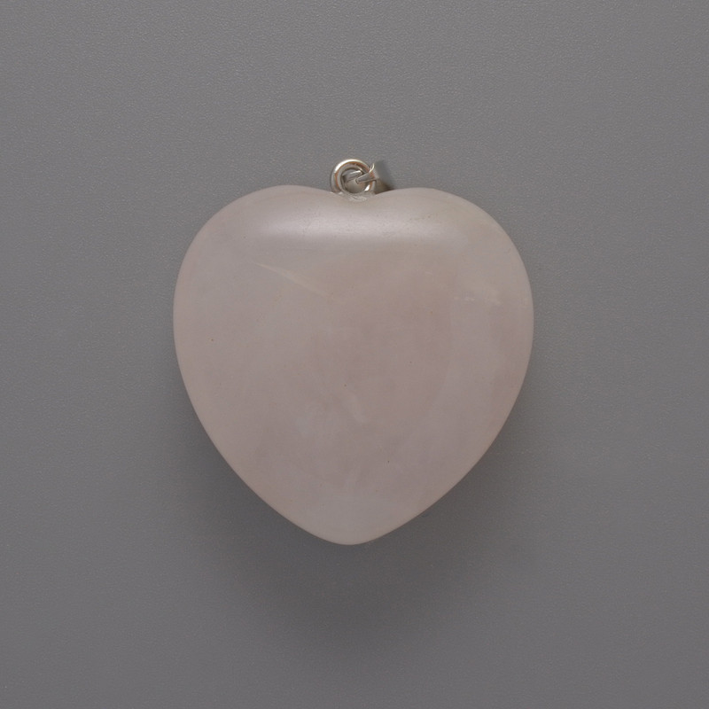 Pendant Heart Pink Quartz, diameter 26x27x11 mm+