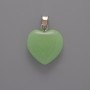 Heart Pendant Jade, diameter 16x16x5mm±, length 23mm±
