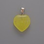 Pendant Heart Citrine, diameter 15x15x6mm ±, length 23mm ±