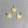 Pendant Heart Citrine, diameter 15x15x6mm ±, length 23mm ±