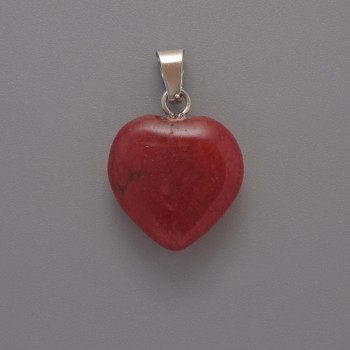 Heart Pendant Tourmaline, diameter 15x15x6mm ±, length 23mm ±