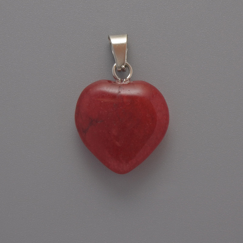 Heart Pendant Tourmaline, diameter 15x15x6mm ±, length 23mm ±