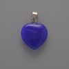 Pendant Heart Apatite, diameter 15x15x6mm+-, length 23mm+-