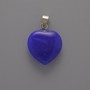 Pendant Heart Apatite, diameter 15x15x6mm+-, length 23mm+-